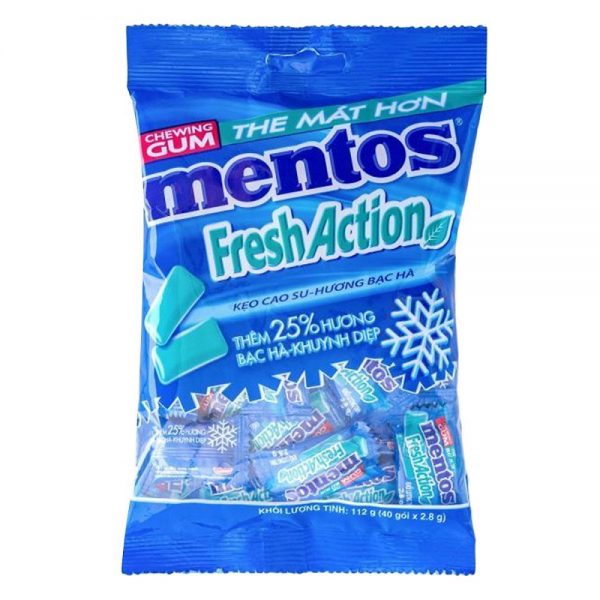 Gói Kẹo Mentos Fresh Action gói 40 viên